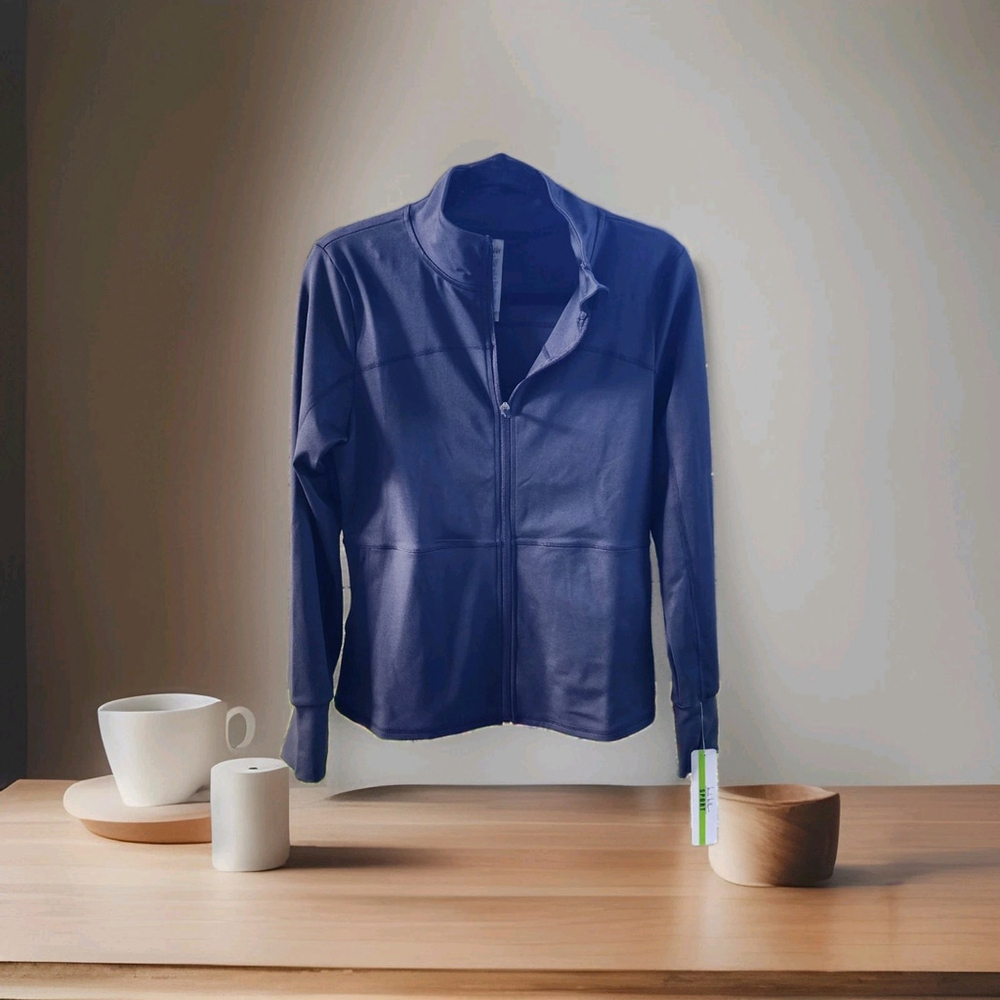 Nicole Miller NY Women's Black Sport Jacket Size M Full Zip NWT Lightweight New